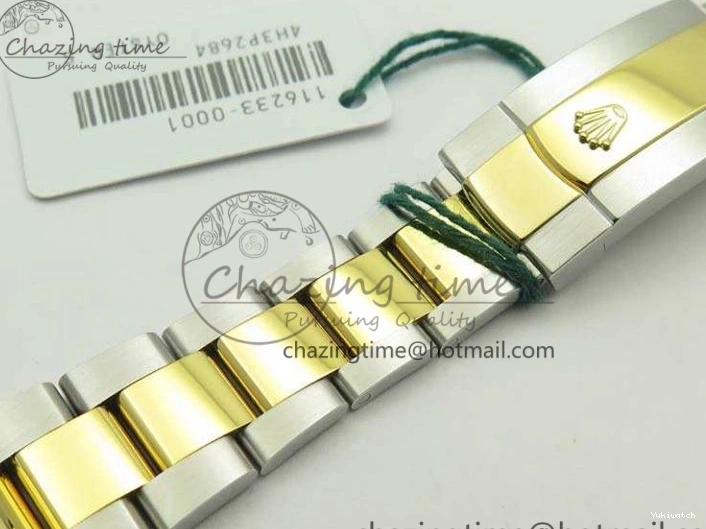 116234 36mm Oyster DJF YG Datejust Edition 1:1 Bracelet V2 Dial On SA3135 Fluted SS White Best Com 1129